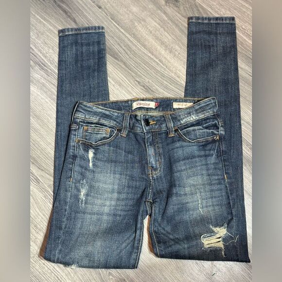 Eunina Midrise Skinny Leg Distressed Jeans EPC Size 3 Excellent preloved conditi - Picture 1 of 6